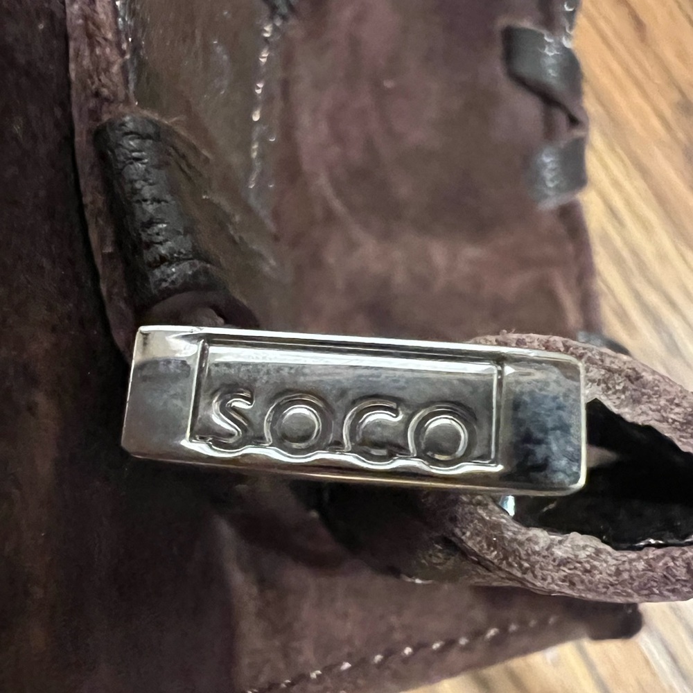 Chic Brown Suede Shoulder Bag - Picture 3 of 13